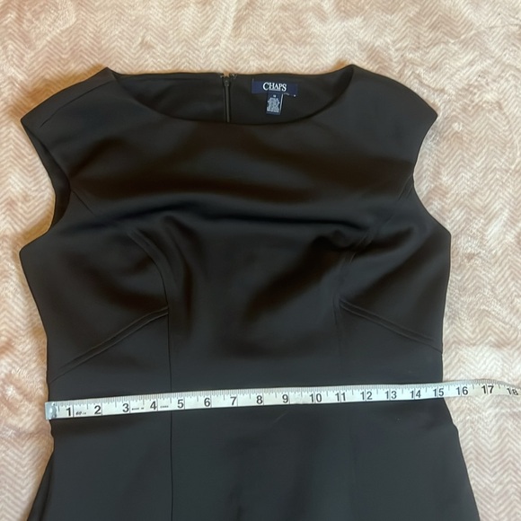 🌟HOST PICK🌟 Chaps black stretch dress with faux leather accents - Picture 5 of 12